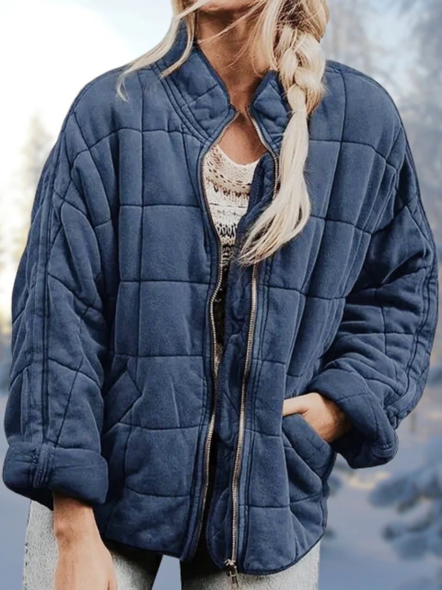 Women's Casual Zippered Warm Oversize Winter Jacket | Ideal for Winter