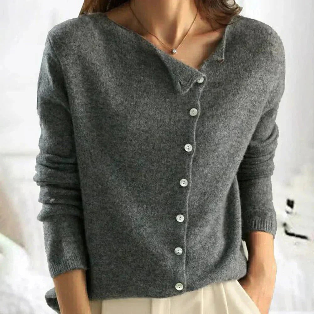 Cashmere Cardigan With Buttons In Solid Color For Women | Ideal for Everyday Wear