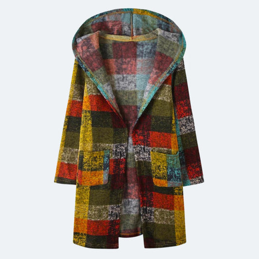 Warm And Colorful Cashmere Cardigan With Pockets And Hood For Women | Perfect for Casual Days