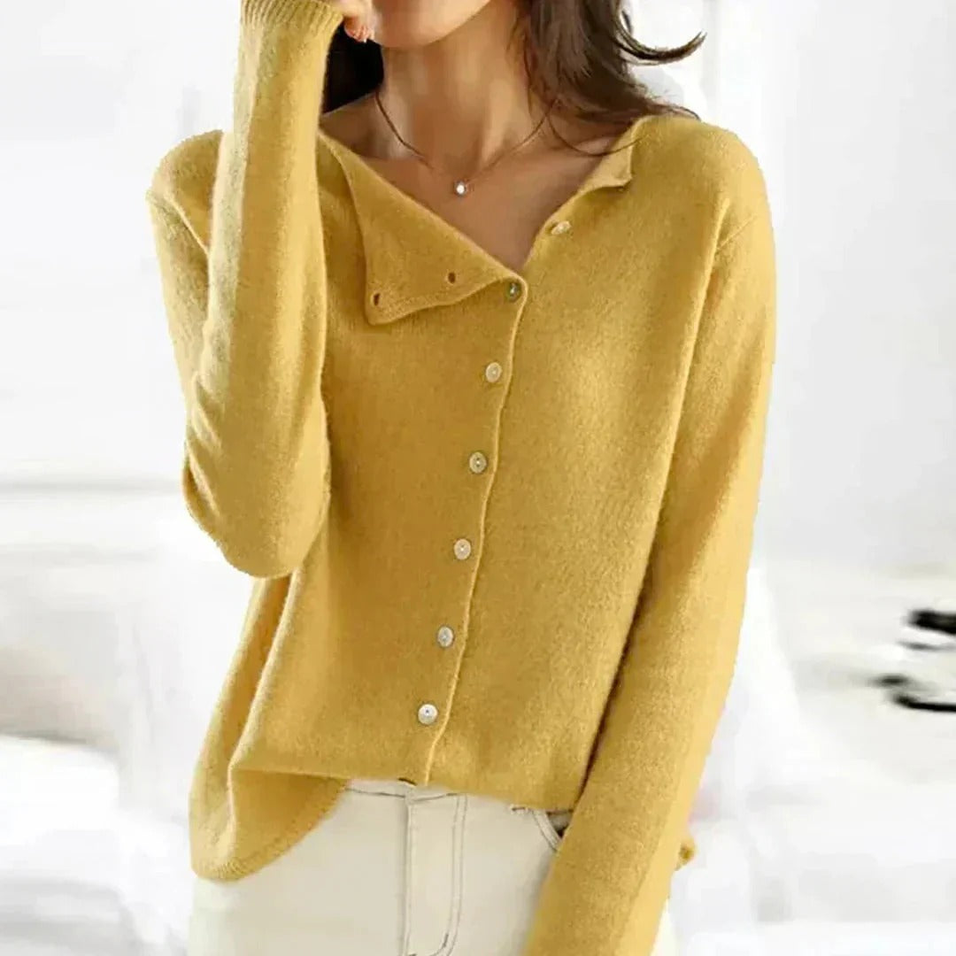 Cashmere Cardigan With Buttons In Solid Color For Women | Ideal for Everyday Wear