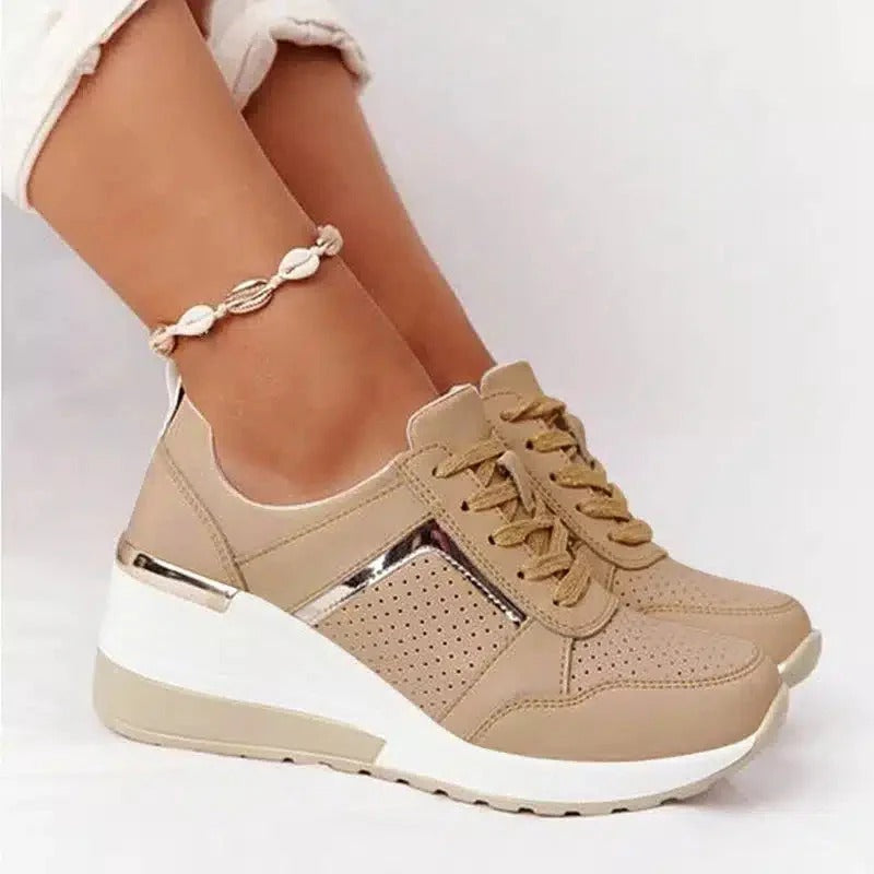 Lace-Up High-Top Sneakers With Breathable Design For Women | Perfect for All Seasons